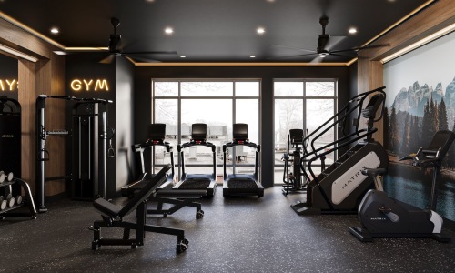 fitness center with ample space